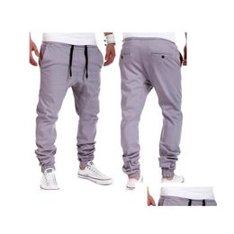 Pantalons pour hommes Nouveaux hommes Joggers Mâle Harem Casual Vêtements de sport en vrac Vêtements Pantalons de survêtement Jogger Grande taille Drop Livraison Vêtements Dhkji