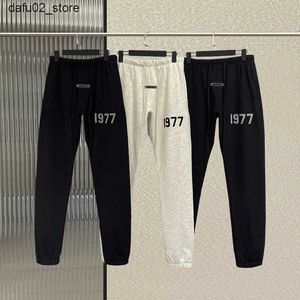 Herenbroek nieuwe heren sportbroeken lange broek joggingbroek 100% katoenen hiphop losse unisex sportbroek Q240417