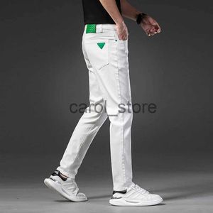 Pantalons pour hommes Nouveau printemps automne hommes jean maigre mode décontracté classique Stretch coupe ajustée Denim pantalon blanc pantalon marque hommes jean J231208