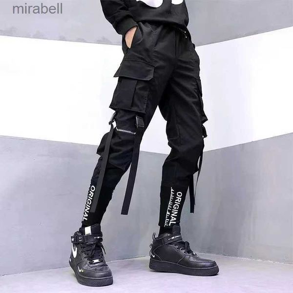 Men's Pants Nouveau Streetwear hommes Multi poches Cargo sarouel Hip Hop décontracté mâle survêtement pantalon Joggers pantalon mode Harajuku Men Pants YQ240108