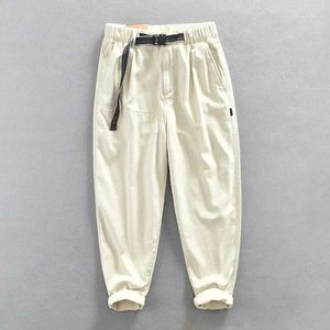 Pantalon masculin nouveau vintage couleurs solides salopes décontractées banc de marque à la mode J240527