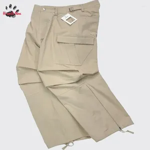 Pantalones para hombres no nod mujer mujer con cremallera joggers caqui negro múltiples bolsillos múltiples outos sueltos pantalones