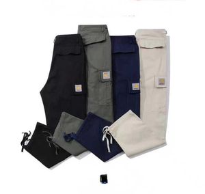 Pantalons pour hommes North American High Street Marque Carhart Pur Coton Travail Lâche Multi Poche Tube Droit Pantalon Décontracté 666SS