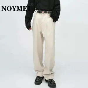 Pantalon masculin noymei mâle décontracté simple pantalon de jambe large lâche large couleur coréenne de style coréen 2024 printemps wa3558