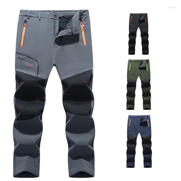 Pantalones de hombre Deportes al aire libre Invierno a prueba de viento Más terciopelo Viajes Camping Esquí Montañismo Combate Trabajo