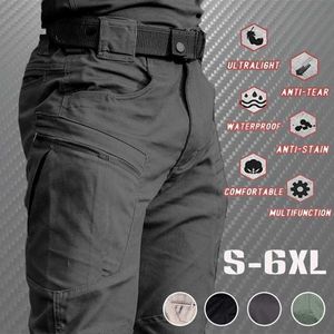 Pantalones para hombres Pantalones de carga tácticos impermeables al aire libre para hombres transpirables en el ejército casual del ejército casual de secado rápido Q240429
