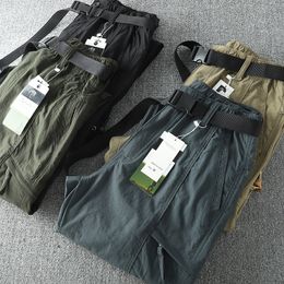 Pantalones de hombre Ropa de trabajo impermeable a prueba de viento para exteriores Multibolsillo Tubo recto Trekking Equipo de caza Pantalones de combate 230718
