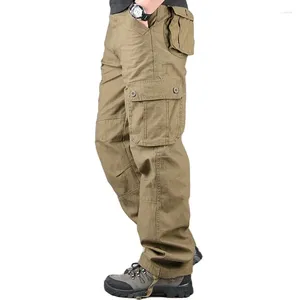 Herenbroeken Overalls Heren Cargo Casual Multi-zakken Militaire track Tactische Pantalon Hombre Heren joggingbroek Rechte broek