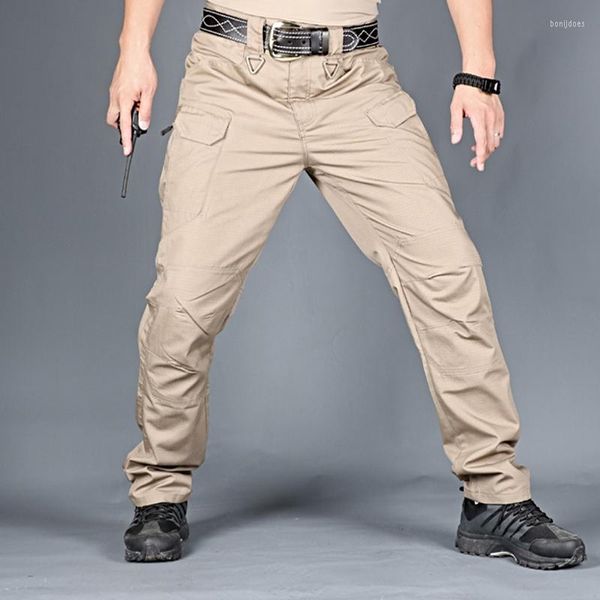 Pantalones de chándal de gran tamaño para hombre, ropa de calle para hombre, pantalones tácticos de carga con múltiples bolsillos, ropa holgada para hombre del ejército