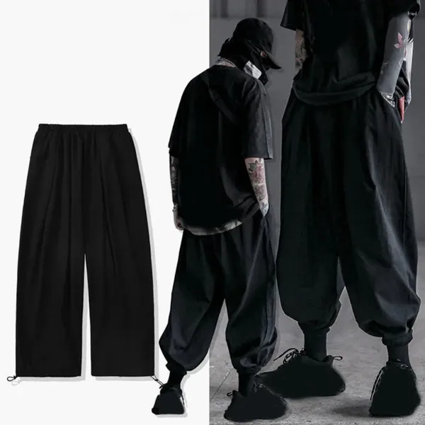 Pantalon masculin surdimensionné des hommes lâches de style japonais floger des pantalons de taille mâle de haute qualité de haute qualité streetwear