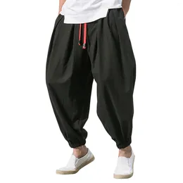 Mannen Broek Oversize Mannen Losse Harem Zomer Linnen Overgewicht Joggingbroek Hoge Kwaliteit Casual Merk Broek Mannelijke 2024