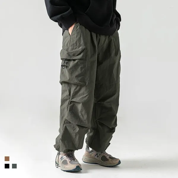 Pantalons pour hommes surdimensionnés pantalons décontractés en plein air hommes tendance parachute cargo mâle imperméable homme japonais streetwear hip hop