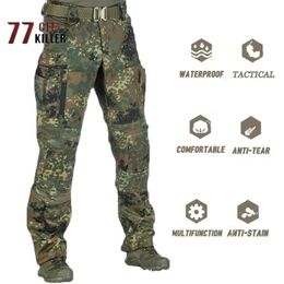 Herenbroeken P40 Tactische 2-delige set Heren Slijtvast Waterdicht Militair Combat Lange mouwen Heren 3D Multi Pocket Cargobroek Maat S-3XL 231130