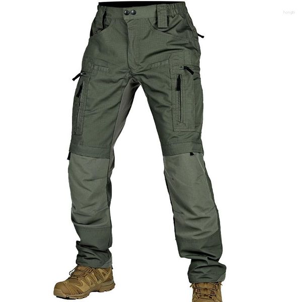 Pantalones para hombres P40 Hombres tácticos Militares al aire libre SWAT Pantalones de carga multibolsillos Impermeables Uniformes de entrenamiento de campo resistentes al desgaste