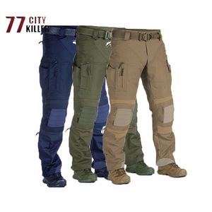 Pantalon masculin P40 Pantalons tactiques pour les usages pour hommes résistants imperméables du jogging de combat militaires Men 3D Coup Multi Pocket Cargo Pants Taille S-4XL 230310