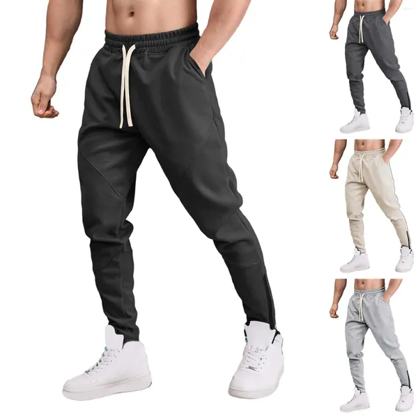 Pantalons pour hommes Pantalons de survêtement rembourrés avec cordon de serrage Jogging Haute Confort Petite jambe Blanchiment pour hommes Chinos extensibles avec bande d'orteil