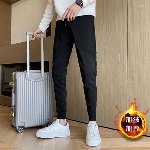 Heren Broek Pantalon Homme Herfst Winter Dikke Warme Cargo Voor Mannen Kleding Eenvoudige Slim Fit Casual Hip Hop Broek streetwear 36