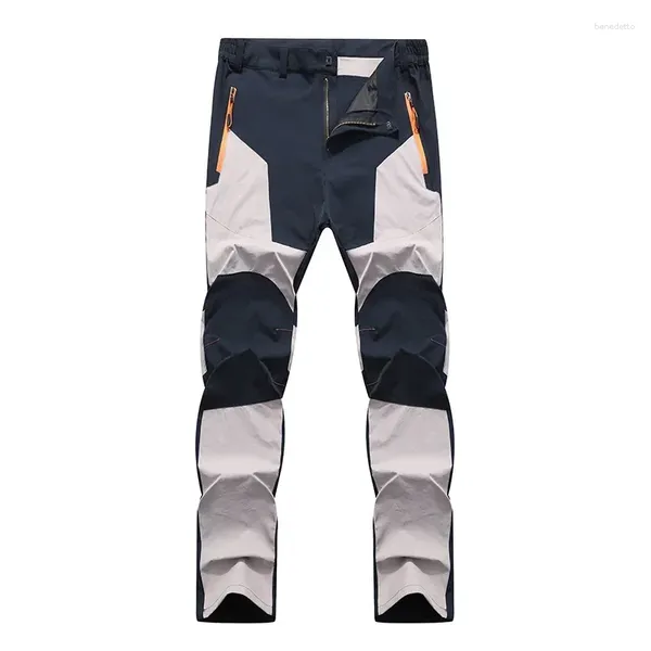 Pantalones de hombre Patchwork senderismo deportes pantalones impermeables verano a prueba de viento escalada resistente al desgaste transpirable