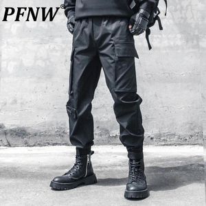 Pantalon pour hommes PFNW Chic Tendance Lâche Tactique Leggings Darkwear Fonctionnel Extérieur Multi Poche Cargo Tide Punk Global 12Z4826