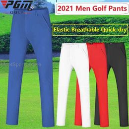 Pantalones para hombres PGM Summer Men Clothing Casual Sports Pants estiramiento suave Soft Seco Seco Masculino Tenis Béisbol Wear 4 Colors Y240506