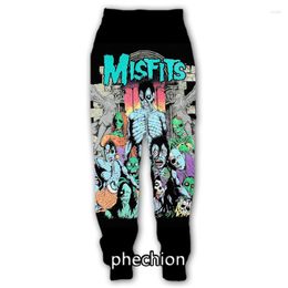 Pantalons pour hommes Phechion mode hommes/femmes Misfits Art impression 3D décontracté nouveauté Streetwear hommes pantalons de sport amples Q33