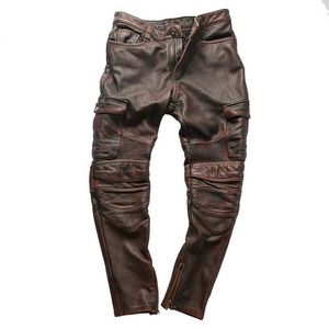 Pantalon masculin PK3 RockCanroll Super qualité Real Cow Leather Motorcycle Rider Pantal