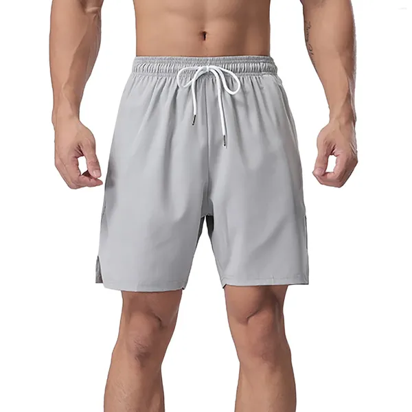 Pantalones de Hombre lisos deportivos sueltos de secado rápido pantalones de entrenamiento para correr pantalones finos de verano pantalones cortos de playa al aire libre para Hombre Ropa Hombre