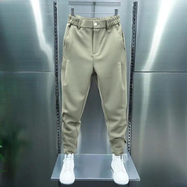 Pantalones para hombre Pantalones plisados Estilo deportivo de tenis casual con puños de cinta con cierre de cintura elástica para otoño / invierno