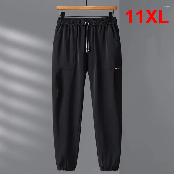 Pantalons pour hommes Plus Taille 10XL 11XL Hommes Couleur Solid Jogger Mâle Mode Casual Piste Taille élastique Pantalon Big