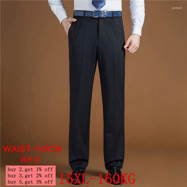 Pantalon homme grande taille grand 8XL 9XL 10XL 11XL 12XL 14XL 15XL costume hommes grand décontracté affaires pantalon droit 52 54 56 58 60