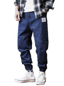 Herenbroek plus size jeans mannen losse joggers streetwear harem jeans laadbroek anklellengte denim broek z0225