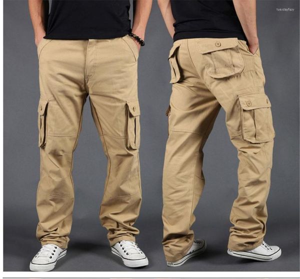 Pantalons pour hommes poches latérales fermeture éclair Cargo Harem Joggers hommes 2023 tactique décontracté Harajuku Streetwear pantalon de survêtement mâle Baggy