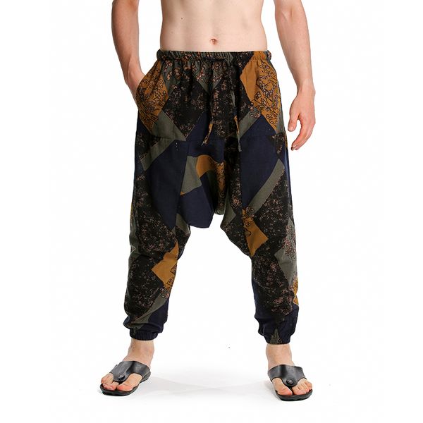 Pantalons pour hommes Imprime Coton Joggers Hommes Baggy Hippie Boho Gypsy Aladdin Pantalon Cargo Yoga Harem Pantalon Plus Taille Femmes Pantalon 230414