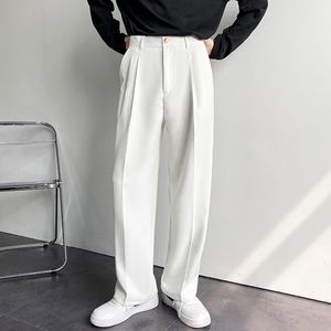 Pantalon homme Privathinker blanc solide hommes jambe large costume pantalon décontracté marque de mode mâle pantalon Baggy Style coréen pantalon vêtements 230311