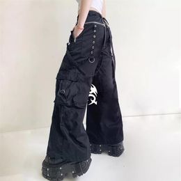 Pantalons pour hommes Style Punk Cargo y2k imprimé taille basse pantalon large E fille Grunge Emo Alt vêtements Vintage Streetwear 230104234G