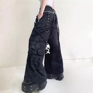 Pantalons pour hommes Style Punk Cargo Y2k imprimé taille basse pantalon large E fille Grunge Emo Alt vêtements Vintage Streetwear 230104276S