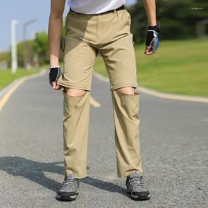 Herenbroek snel drogen 2024 multi pocket afneembare broek broek benen outdoor bergbekleding dungarees zomer mannen opladen