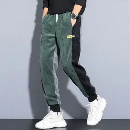 Pantalons pour hommes Quilting velours côtelé hommes pantalons de survêtement décontracté pantalon ample Joggers pantalon vêtements Streetwear Hip Hop Harlequin