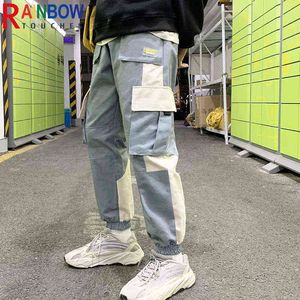 Pantalons pour hommes Rainbowtouches 2022 Pantalon cargo pour hommes de marque de mode Casual Tie Feet Pantalon Style concis Patchwork Salopette Qualité supérieure T220909