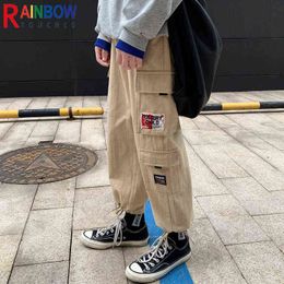 Pantalones de hombre Rainbowtouches Nuevos deportes Pantalones rectos sueltos Hombres Hip-Pop Moda Pantalón Hombre Joker Casual Piernas anchas Múltiples bolsillos Pantalones Hombres T220909