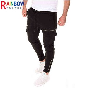 Pantalons pour hommes Rainbowtouches Pantalons Hommes Nouveau Slim Fit Rue Loisirs Jogging Poche À Fermeture Éclair Sports De Plein Air Fitness Pantalon Zip Qualité Supérieure T220909