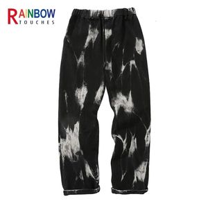 Pantalons pour hommes Rainbowtouches Pantalon unisexe Tie Dye Printing High Street Hip Hop Loose Casual Couple Cargo Straight Aesthetic Pant Women And Men 230301