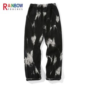 Pantalons pour hommes Rainbowtouches Unisexe Tie Dye Impression High Street Hip Hop Loose Casual Couple Cargo Straight Aesthetic Pant Women And Men 220827