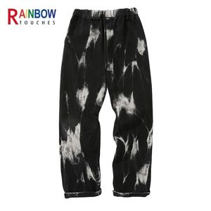 Pantalon pour hommes RainbowTouches Unisexe Tie Dye Impression High Street Hip Hop Lâche Casual Couple Cargo Droite Pantalon Esthétique Femmes et hommes 221008