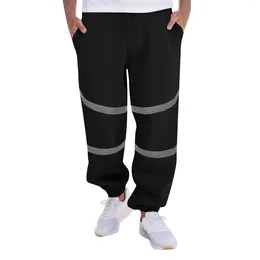 Pantalones de hombre Reflectantes Casual Raya Saneamiento Uniforme Alta Visibilidad Trabajo Seguridad Pantalones Deportes