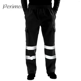 Pantalon pour hommes Réflexion Strip 2024 Sanitation travailleur uniforme pantalon d'été Pantalones de mode de leggage sportif décontracté décontracté