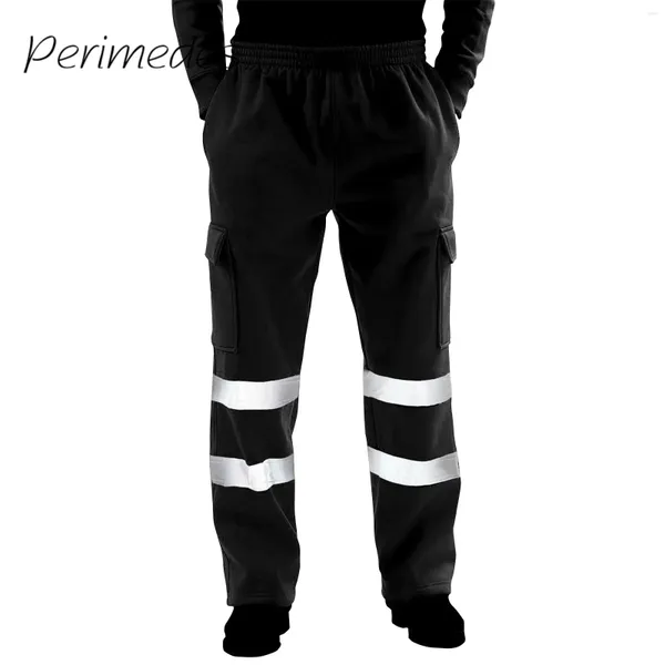 Pantalon pour hommes Réflexion Strip 2024 Sanitation travailleur uniforme pantalon d'été Pantalones de mode de leggage sportif décontracté décontracté