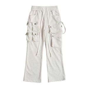 Pantalon pour hommes Retro Fashion Original Goods Flare Sweats Mens Multi Pocket High Street Solid Flare Pantal
