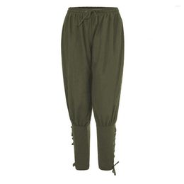 Pantalon pour hommes rétro élégant coupe décontractée à lacets Cosplay super doux ample pour l'extérieur