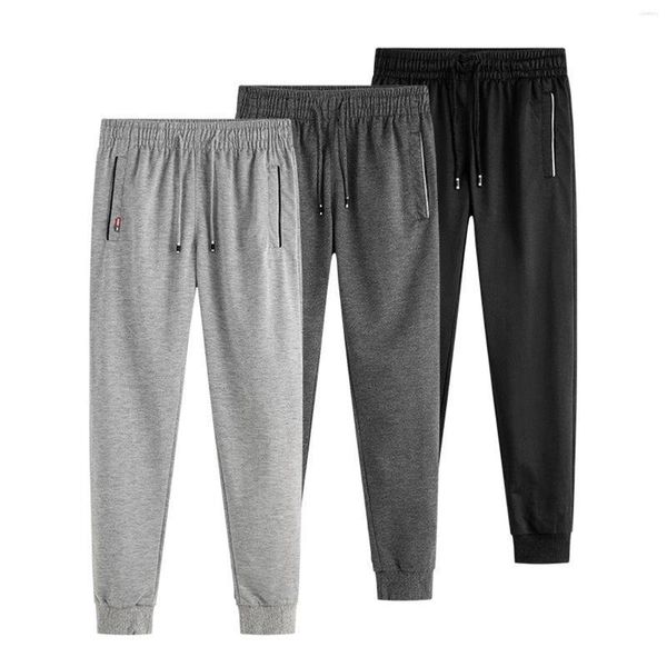 Pantalons pour hommes en cours d'exécution Long Tube droit de remise en forme lâche respirant pour la randonnée Camping basket-ball volley-ball